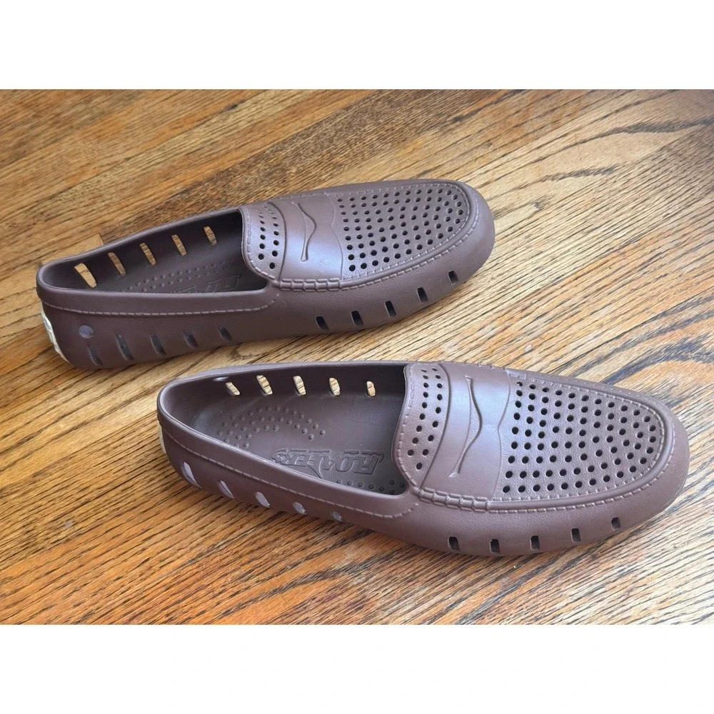 Floafers Loafers 12 Driftwood Driver Coastal Preppy Lightweight Boat Shoes